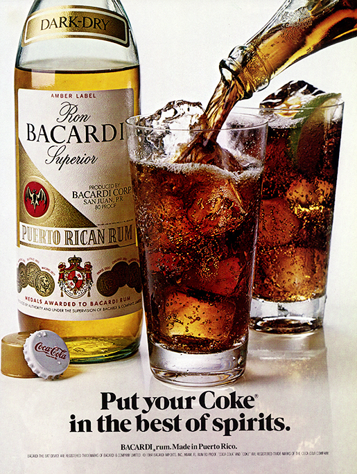 Bacardi and Coke